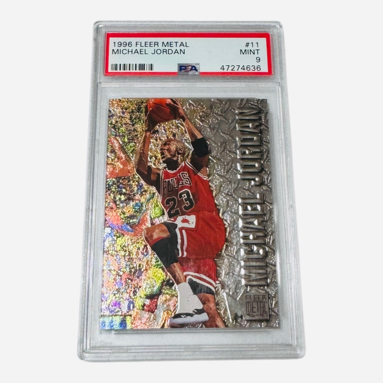 1996-97 Fleer Metal Michael Jordan #11 - PSA 9 MINT LOW POP Universe GOAT 1996-97 Fleer Metal Michael Jordan #11 - PSA 9 MINT LOW POP Universe GOAT