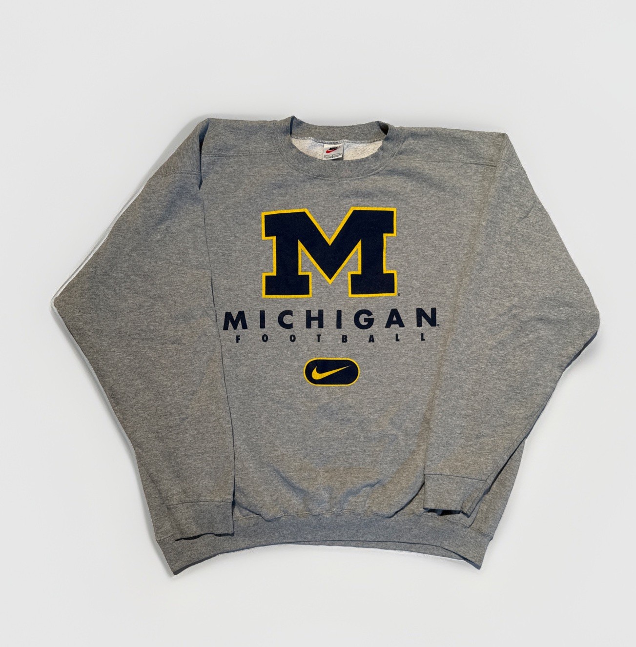 VTG Michigan Wolverines Nike Crewneck Sweatshirt 90s Football NCAA Size Large