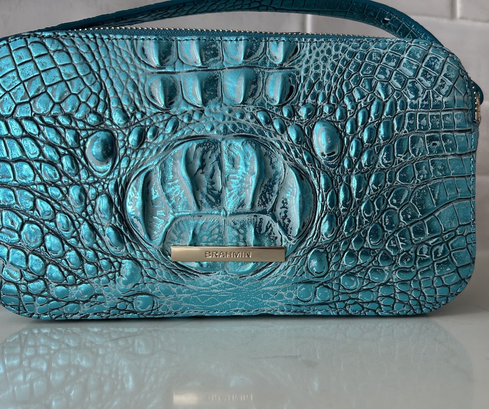 Brahmin Danica Crossbody NWT~ Aqua Potion ~ Deep Sea Glamour ~Hard To Find Color Brahmin Danica Crossbody NWT~ Aqua Potion ~ Deep Sea Glamour ~Hard To Find Color