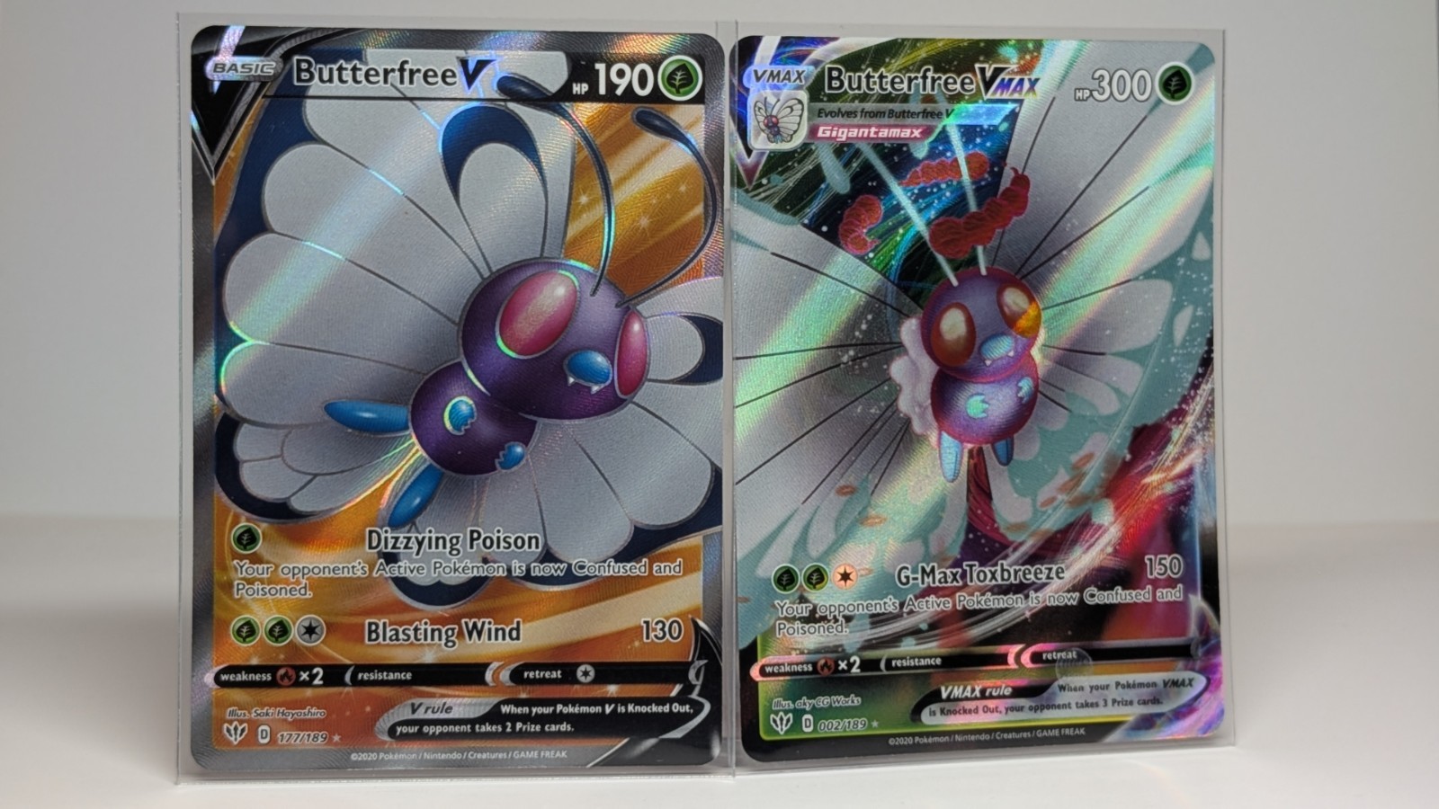 Butterfree V + Vmax 2 Cards Butterfree V + Vmax 2 Cards