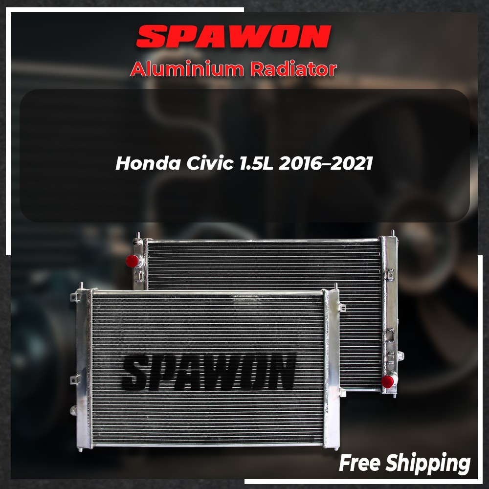 SPAWON 3ROW Cooling Aluminum Radiator For Honda Civic 1.5L 2016-2021 13582 SPAWON 3ROW Cooling Aluminum Radiator For Honda Civic 1.5L 2016-2021 13582
