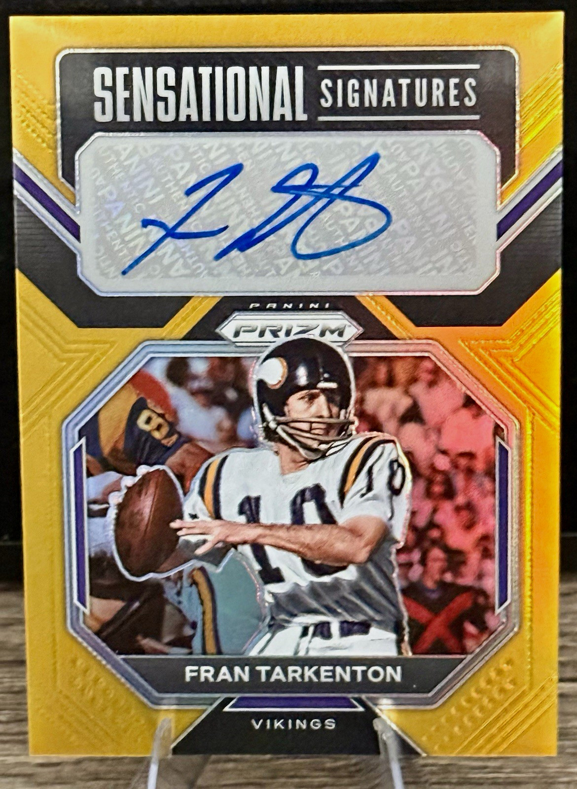 FRAN TARKENTON 2022 Panini Prizm Sensational Signatures Gold Prizm Auto 7/10 FRAN TARKENTON 2022 Panini Prizm Sensational Signatures Gold Prizm Auto 7/10