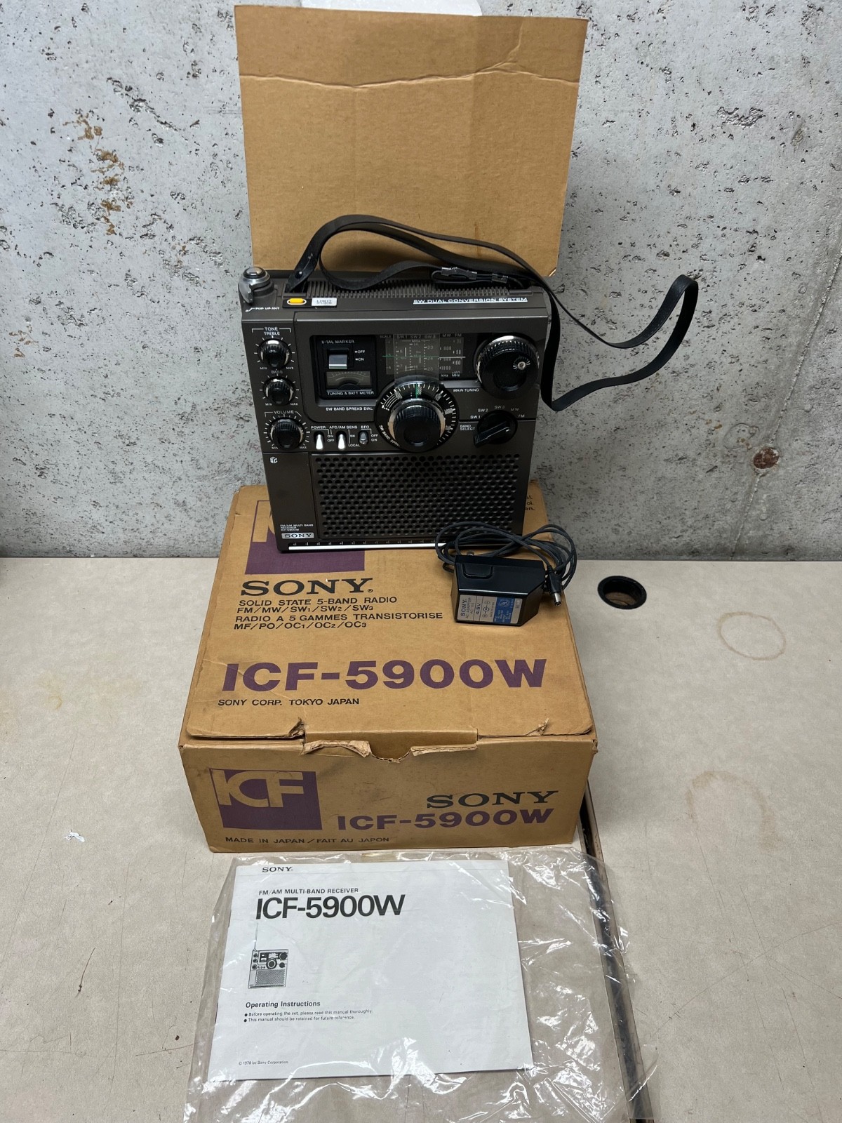 Vintage Sony ICF-5900 5 Band Radio In Box