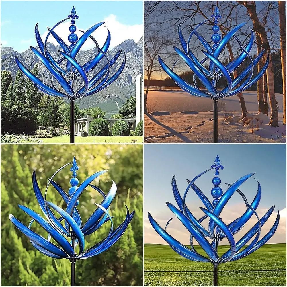 Outdoor Yard Lawn Garden Decor Kinetic Wind Spinner Metal Kinetic Sculptures