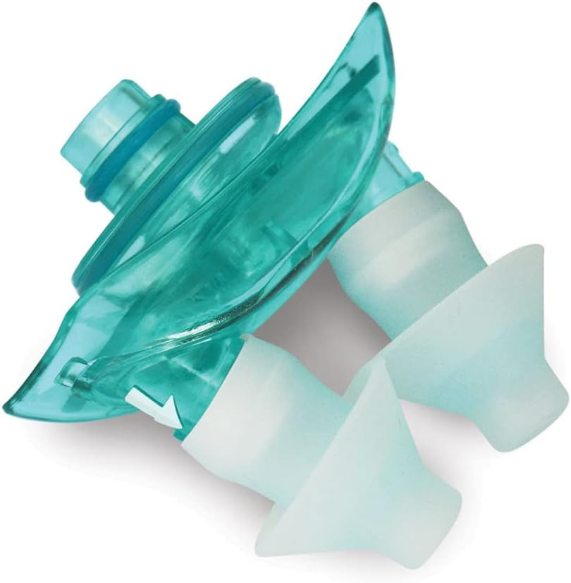 Nasal Dock-Nose Pillow Combo: Teal Nasal Dock and Standard Nose Pillows Nasal Dock-Nose Pillow Combo: Teal Nasal Dock and Standard Nose Pillows