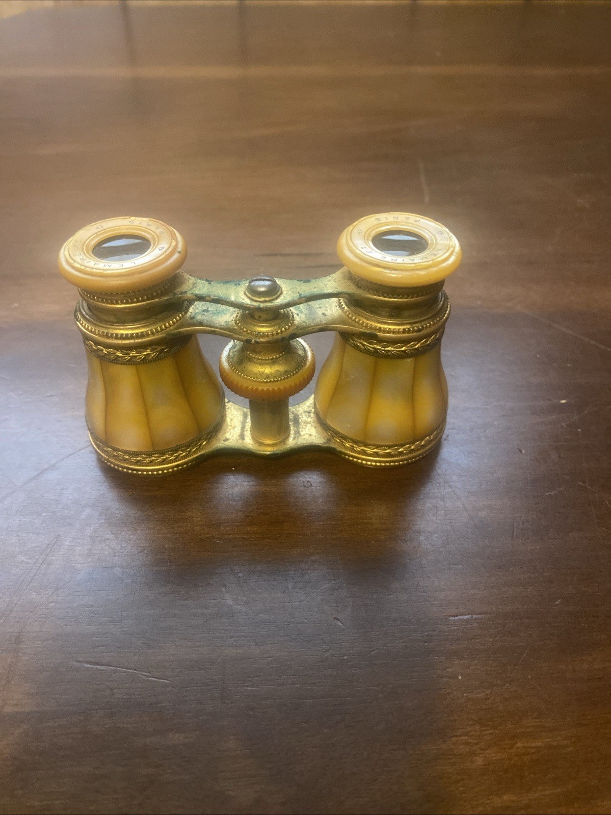 Antique Lemaire Paris Mother of Pearl Brass Opera Glasses Theater Binoculars...