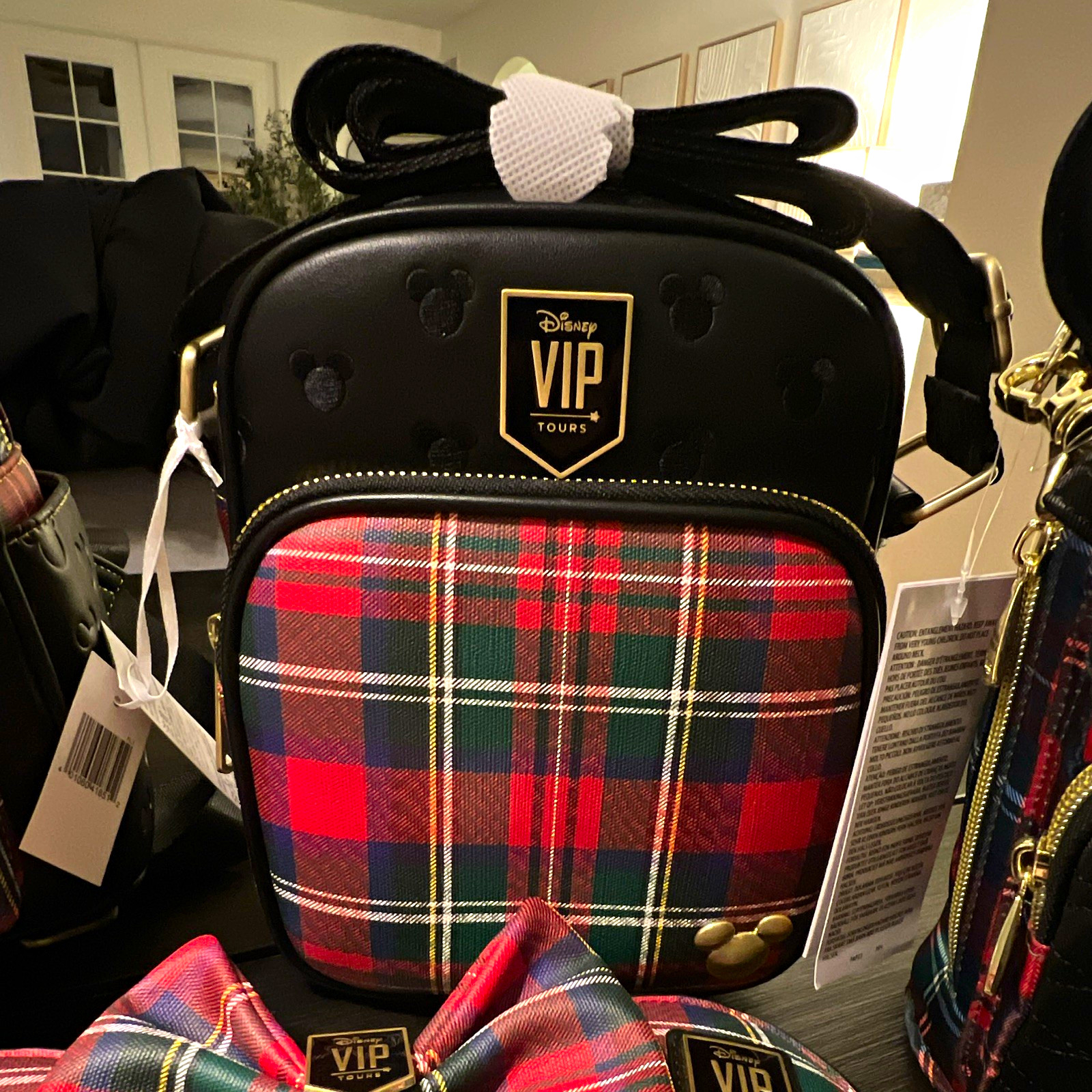 Loungefly Disney Parks VIP Tours Mickey Mouse Plaid Mini Backpack Red/Green Loungefly Disney Parks VIP Tours Mickey Mouse Plaid Mini Backpack Red/Green