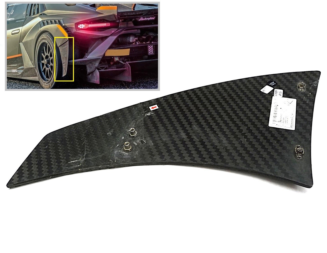 2022 Lamborghini Huracan Super Trofeo EVO 2 Rear Left Side Blade 4TA809013 OEM
