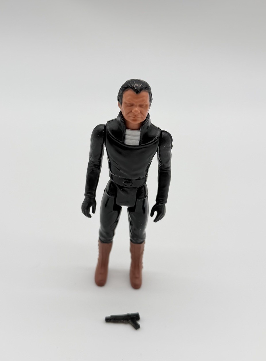 Vintage 1978 Galactica Baltar Figure + Blaster Weapon Gun Accessory RARE Mattel