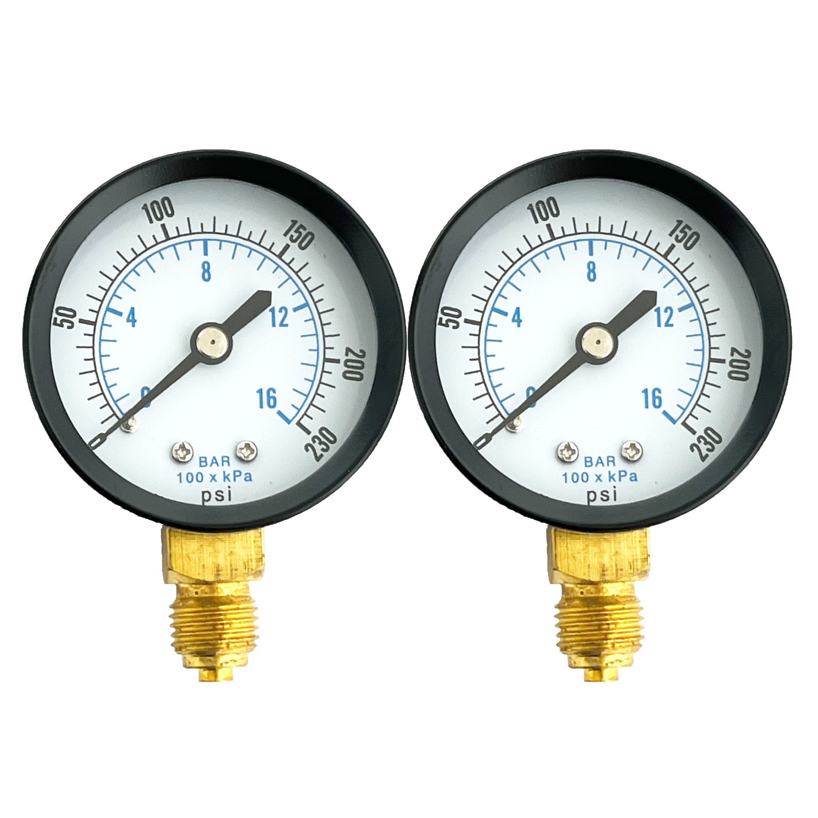 2PCS Air Pressure Gauge For Air Compressor 1/4 2PCS Air Pressure Gauge For Air Compressor 1/4