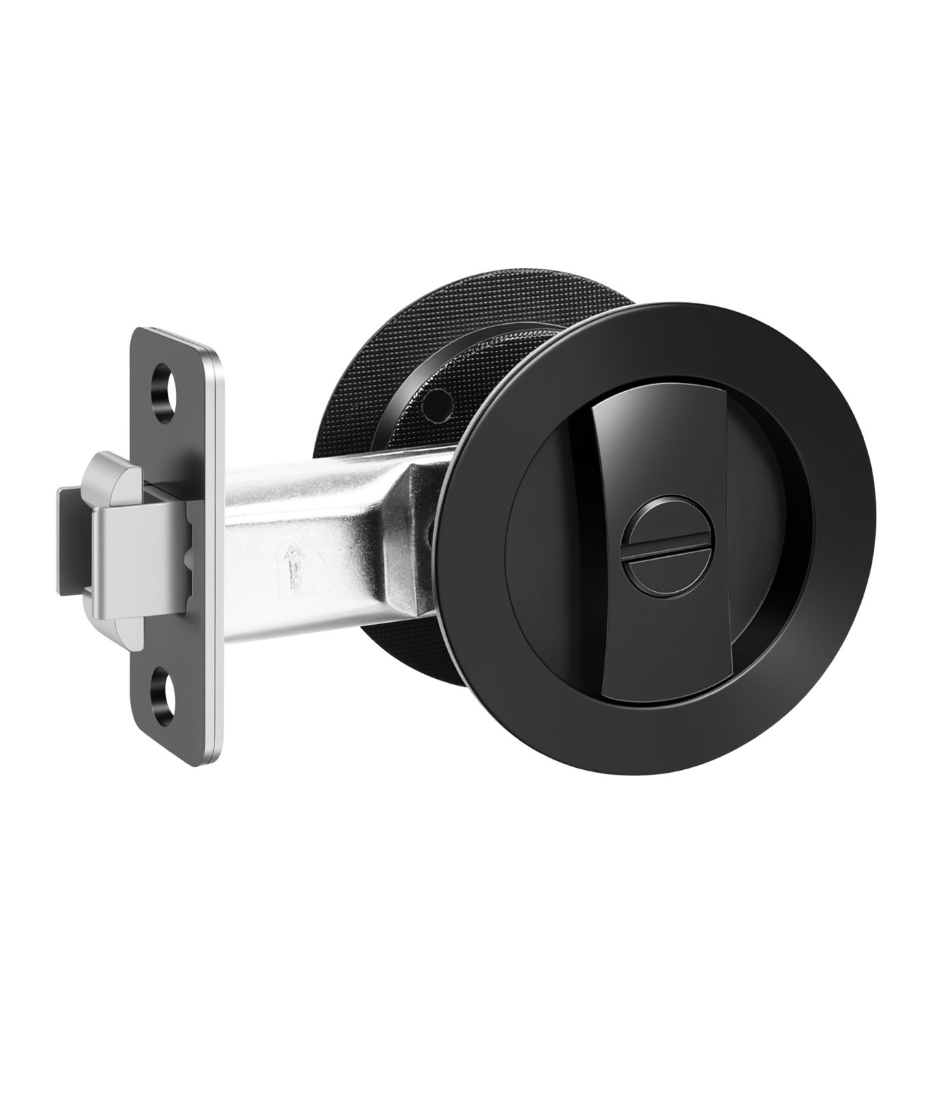 1PC-Embedded Folding Pocket Door Lock with Adjustable Latch for 2-3/8\