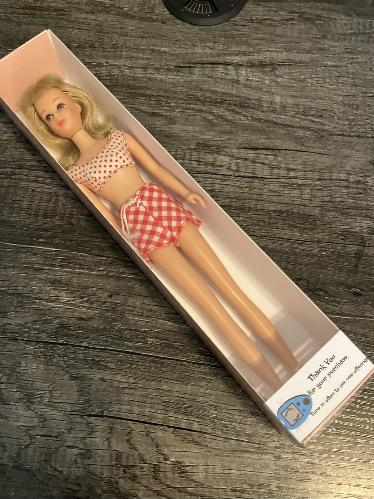 Vintage 1140 Straight Leg Blonde Francie Barbie Doll Original Variation Swimsuit
