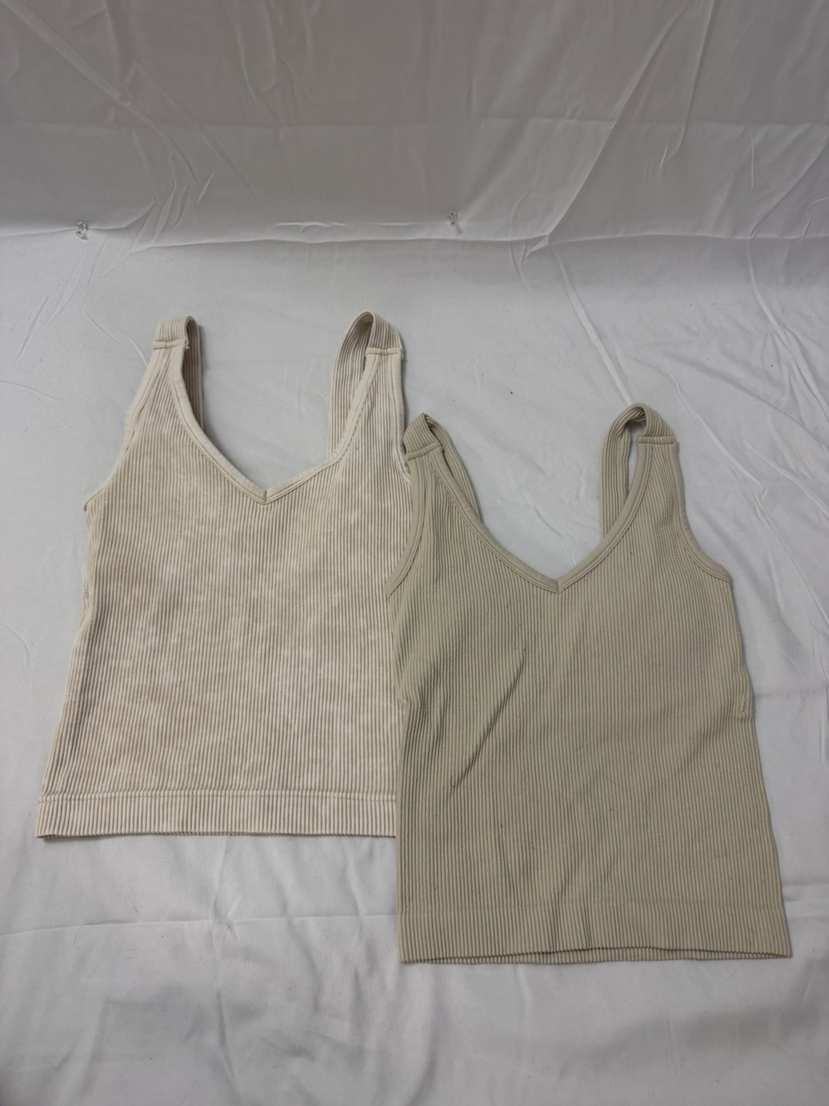 (2) Zenana L/XL Women’s Padded Ribbed Tank Tops