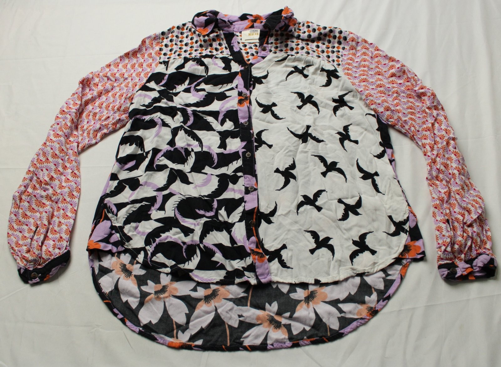 Maeve By Anthropologie Women\'s Paz Button Down Shirt JL3 Multicolor Medium