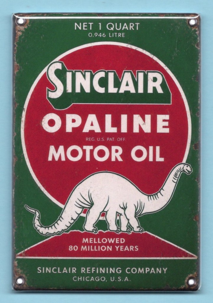 SINCLAIR MOTOR OIL  *2X3 FRIDGE MAGNET* VINTAGE SIGN GARAGE GAS STATION SOUVENIR