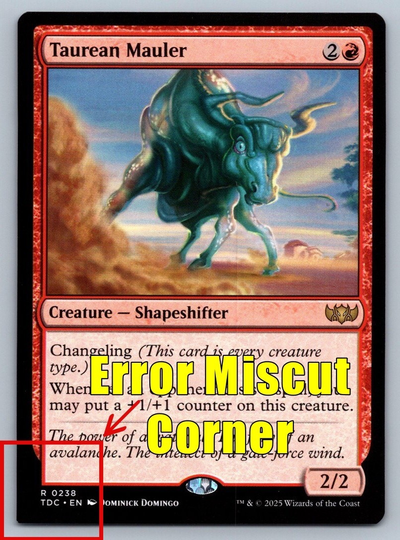 ERROR Miscut Corner - Taurean Mauler #238 Tarkir Dragonstorm Magic MTG - NM