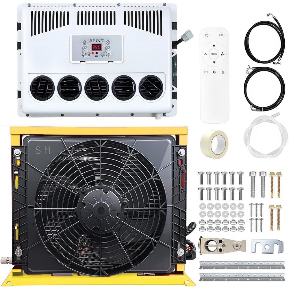 12V 12000BTU Car Hanging Air Conditioner A/C Kit For Car Truck Vehicle Universal