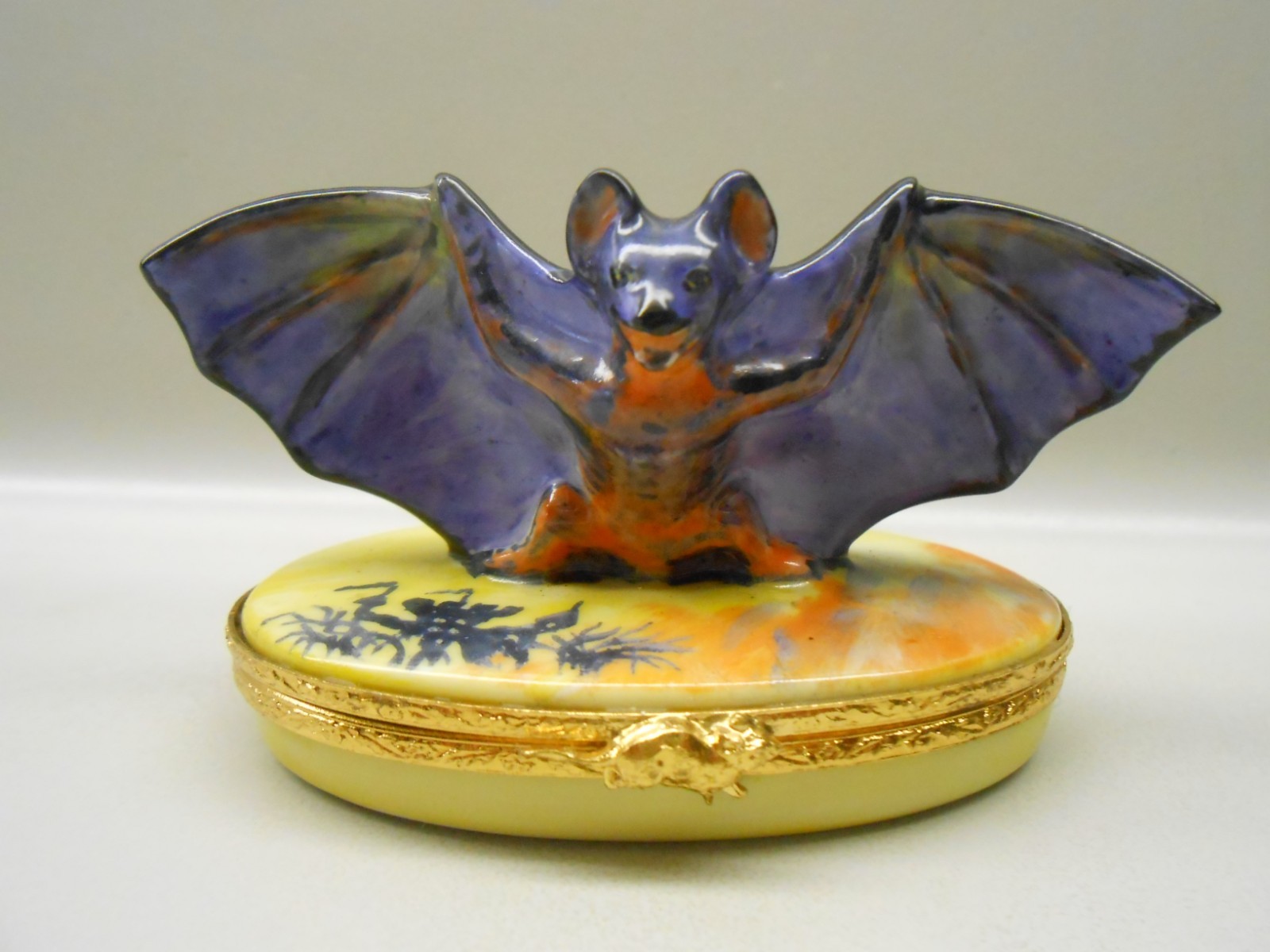 RARE Authentic Vintage Limoges Box France - Halloween Bat - Artoria - #d Edition