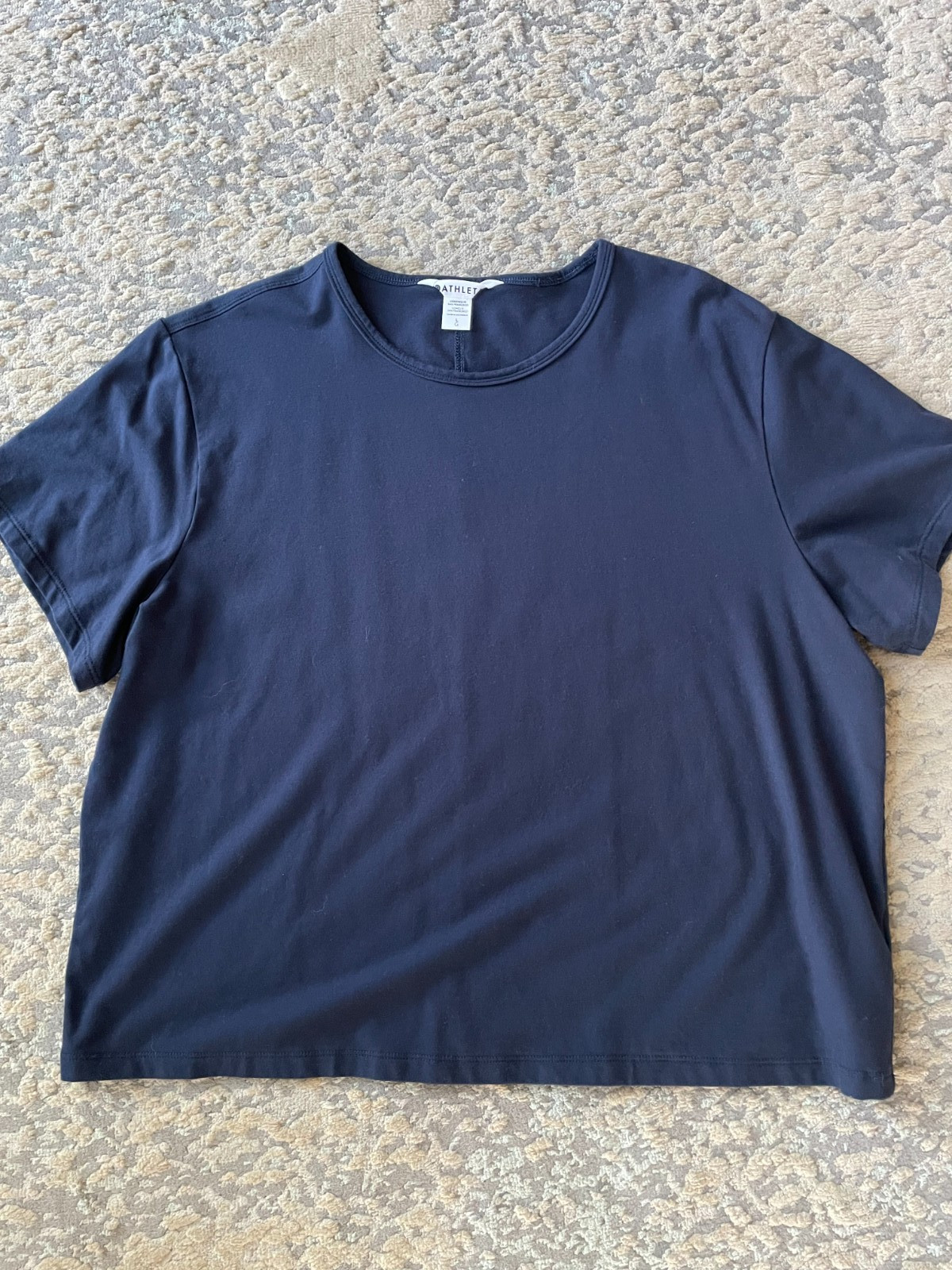 Athleta Essential Tee Supima Cotton Navy Sz Large