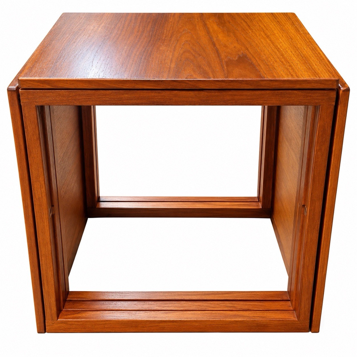 VTG MCM Danish Set Of 3 Nesting Tables Teak Signed Vildbjerg Møbelfabrik Denmark VTG MCM Danish Set Of 3 Nesting Tables Teak Signed Vildbjerg Møbelfabrik Denmark