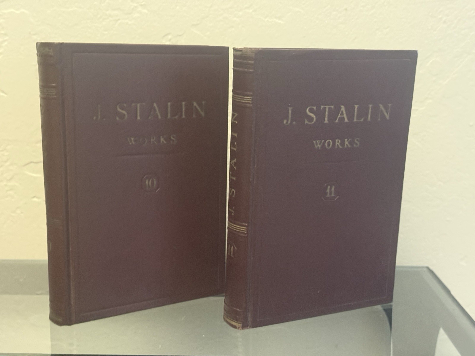 *2 Book Lot* J. Stalin Works: Volumes 10 + 11 Hardcover 1954