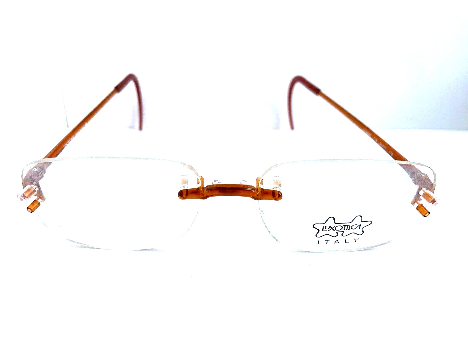 Luxottica LU3550 3552 719 Rimless Men's Women's Eyeglasses Frame Italy 53-17-170