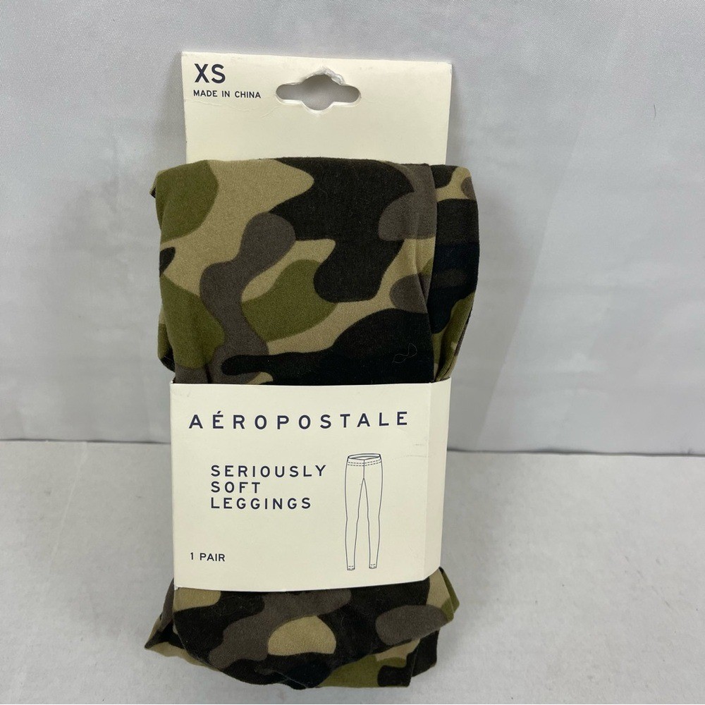 Aeropostale Seriously Soft Camo Leggings Women XS Stretch Pull On NWT