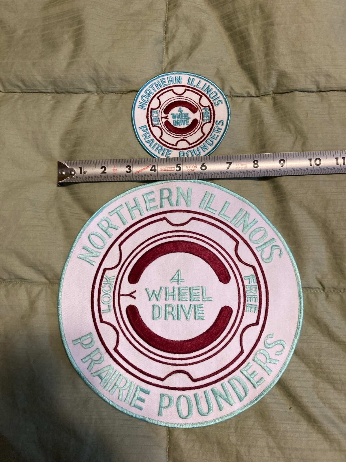 VINTAGE NORTHERN ILLINOIS PRAIRIE POUNDERS 4 WHEEL DRIVE CLUB PATCH LOT 4X4 RARE
