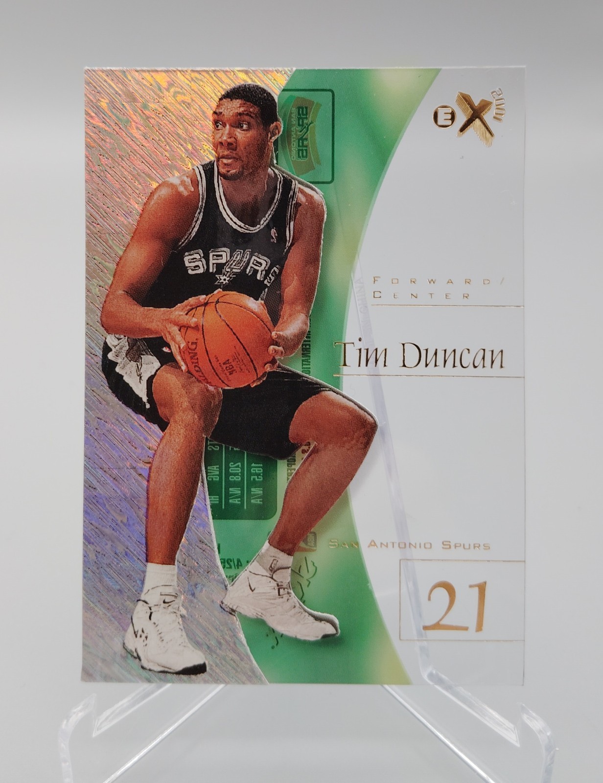 1997-98 SkyBox E-X2001 Tim Duncan #75 Rookie RC Spurs Acetate