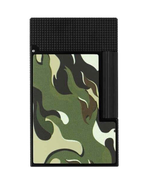 S.T. Dupont Line 2 Perfect Ping Lighter, Green Camo & Black, C16050, New In Box