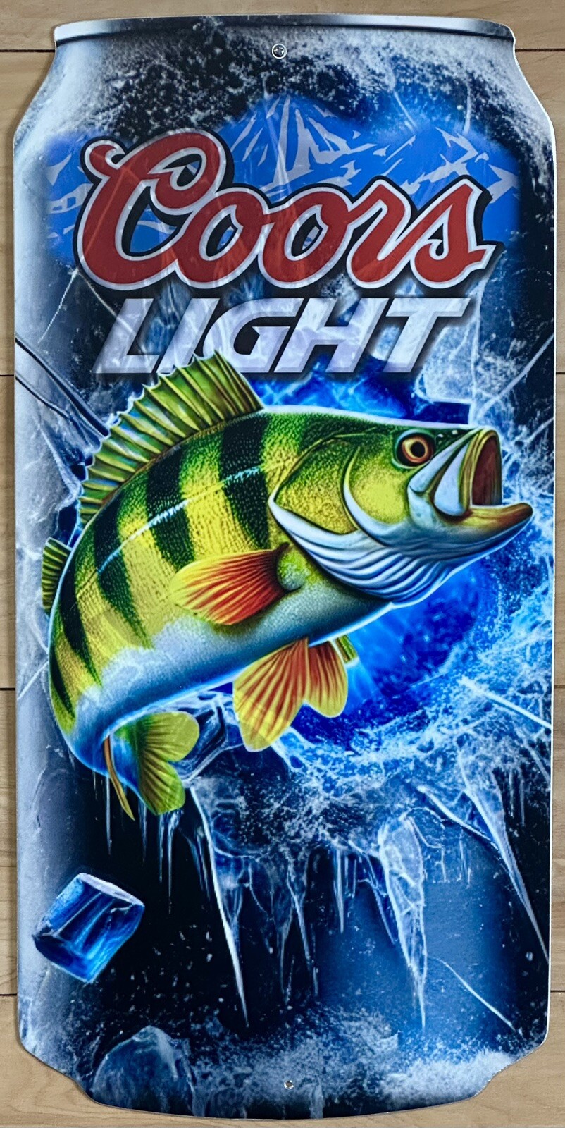 Coors Light Perch Fishing Sign - Size: 10.75 in x 22 in x ⅛ in Coors Light Perch Fishing Sign - Size: 10.75 in x 22 in x ⅛ in