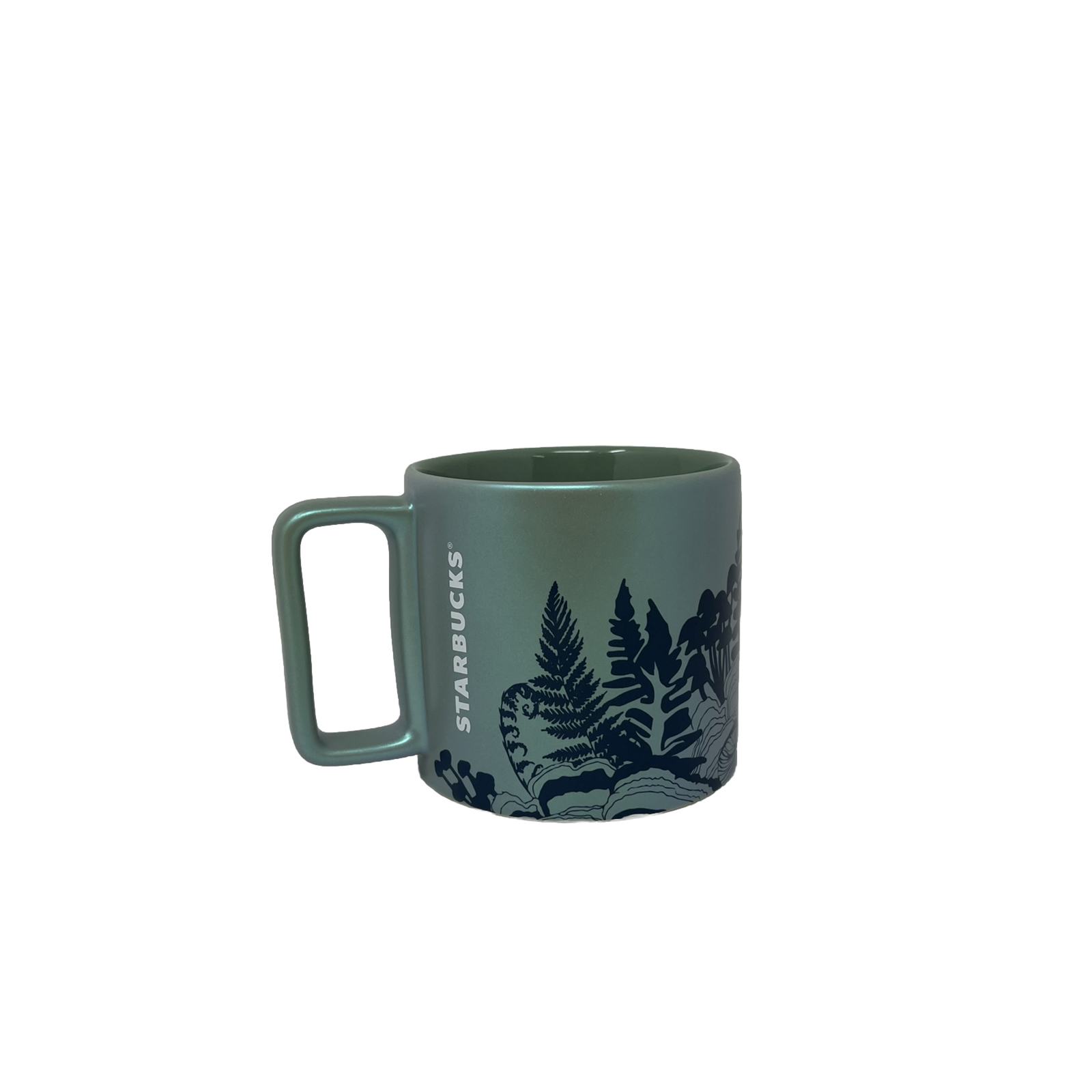 Starbucks Fall 2022 Mint Green Mushroom Fern Shimmer Ceramic12 oz Mug - NEW Starbucks Fall 2022 Mint Green Mushroom Fern Shimmer Ceramic12 oz Mug - NEW
