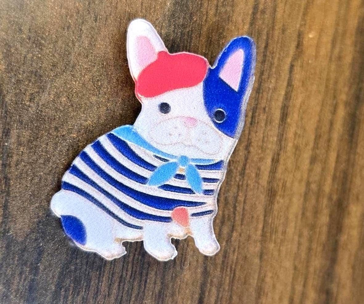 French Bulldog from France Acrylic Pin