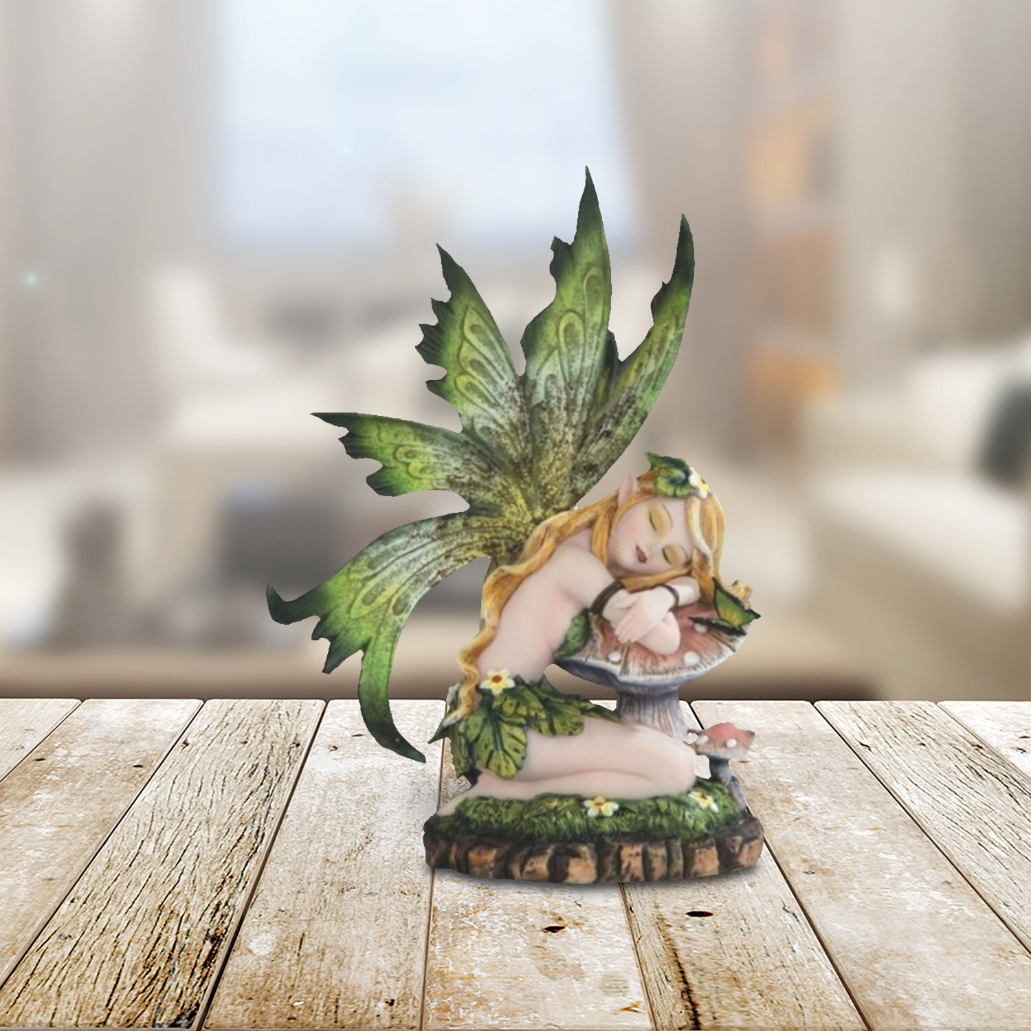 Forest Fairy Sleeping on Mushroom Statue 6 Forest Fairy Sleeping on Mushroom Statue 6