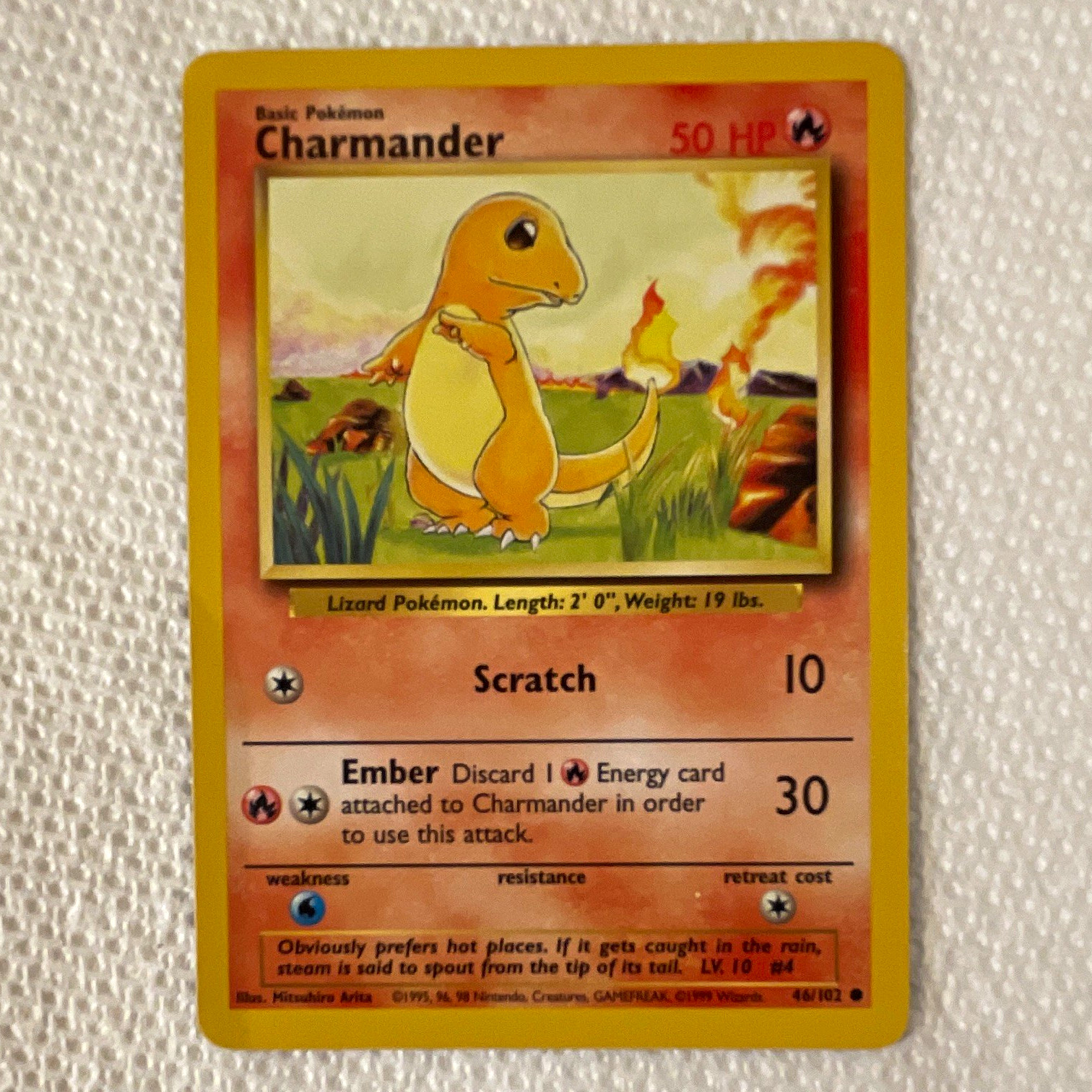 Pokémon TCG Charmander Base Set (BS) 46/102 Near Mint