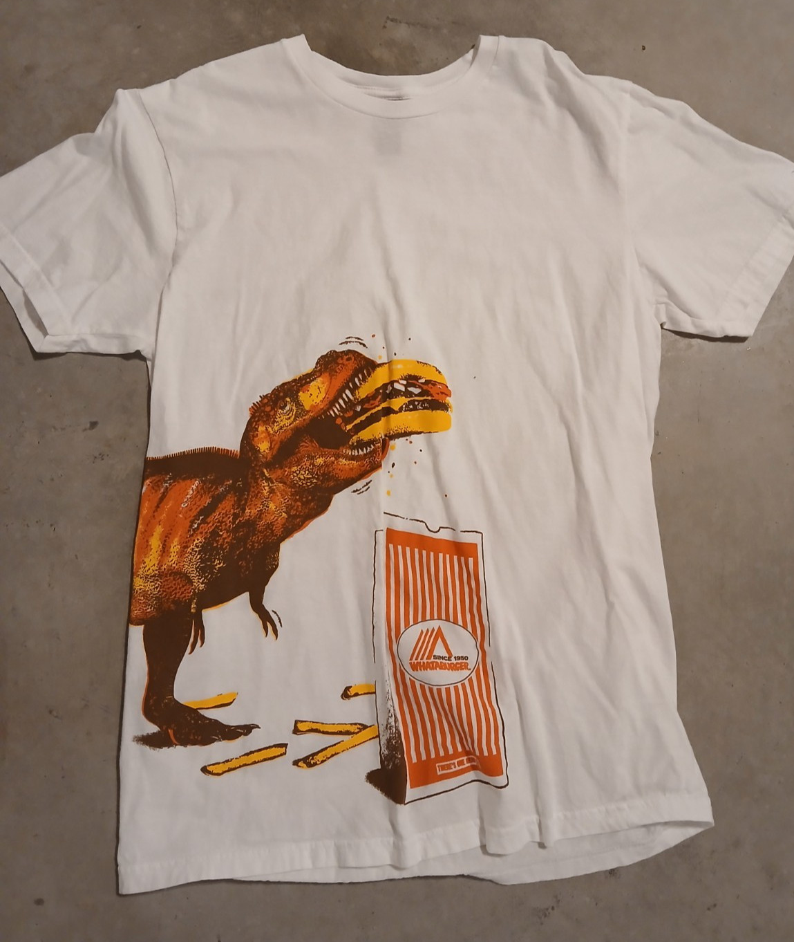 Whataburger Dinosaur T-Rex Shirt Medium White