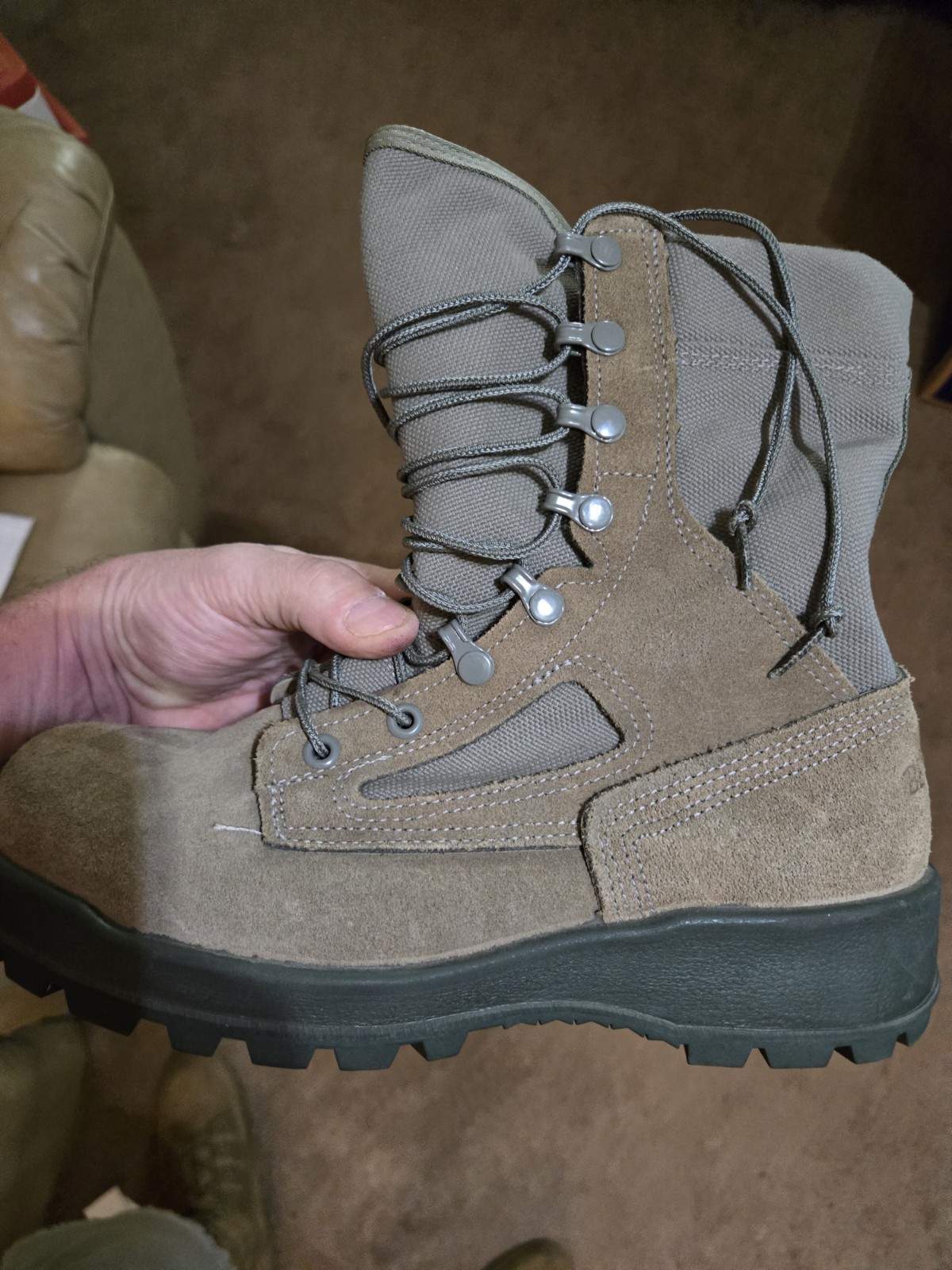 Belleville Men’s Combat Boots steel toe Brown/Gray/Black US 8.5 W Belleville Men’s Combat Boots steel toe Brown/Gray/Black US 8.5 W
