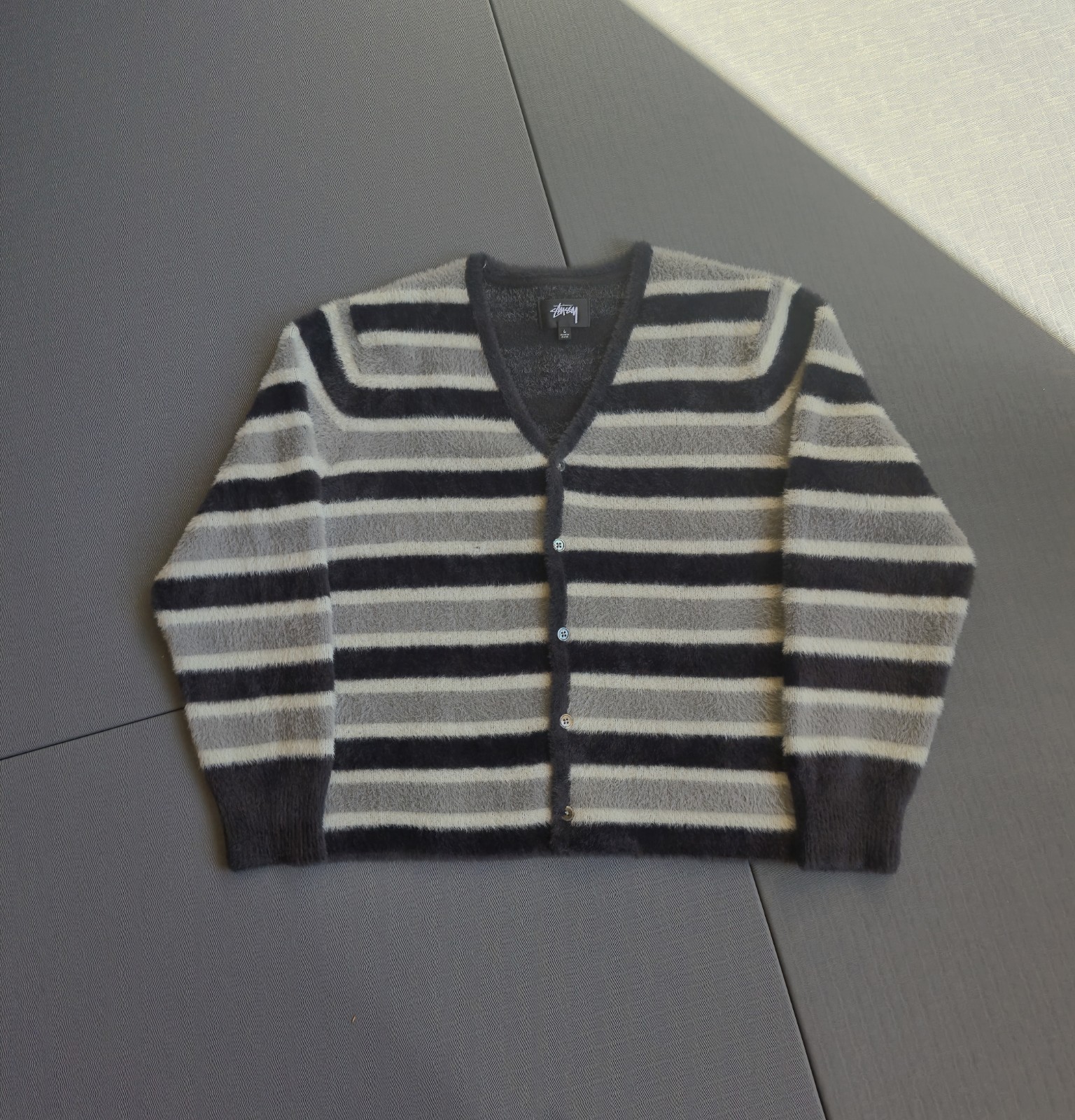 Stussy Fuzzy Stripe Cardigan Stussy Fuzzy Stripe Cardigan