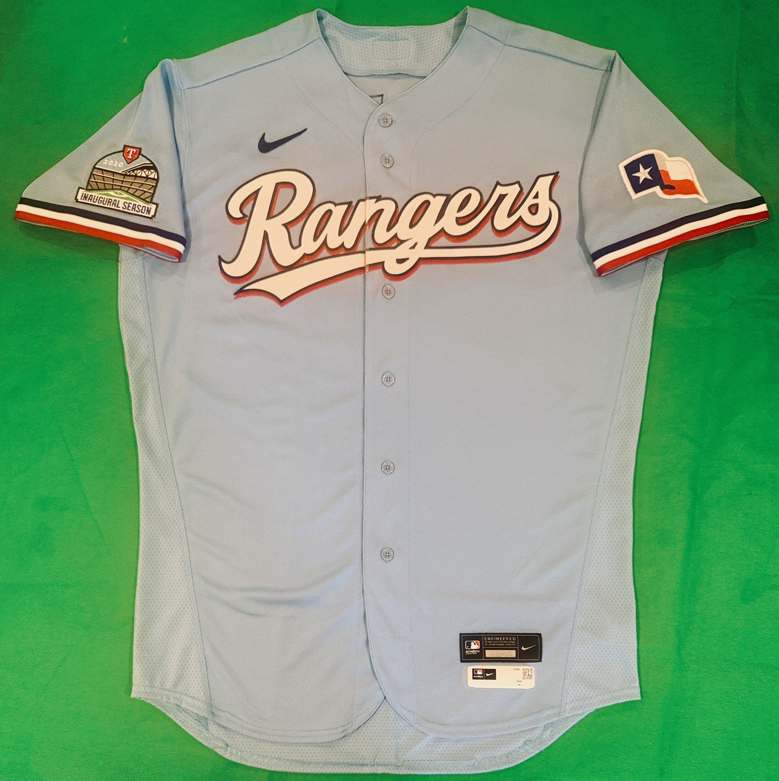 Authentic Isiah Kiner-Falefa #9 Team Issued 2020 Texas Rangers Nike Jersey 46