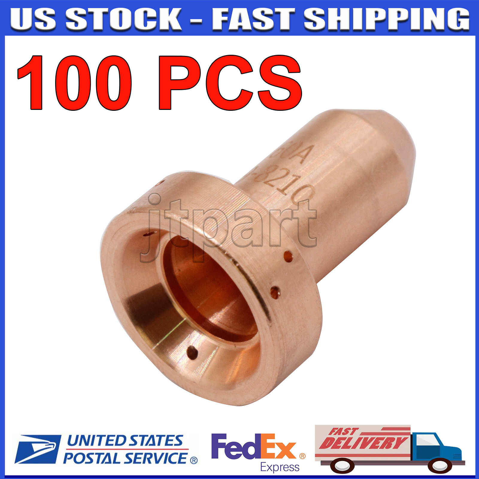 100Pcs Plasma Torch Nozzle Consumables 60A for TD SL60 SL100 9-8210 100Pcs Plasma Torch Nozzle Consumables 60A for TD SL60 SL100 9-8210