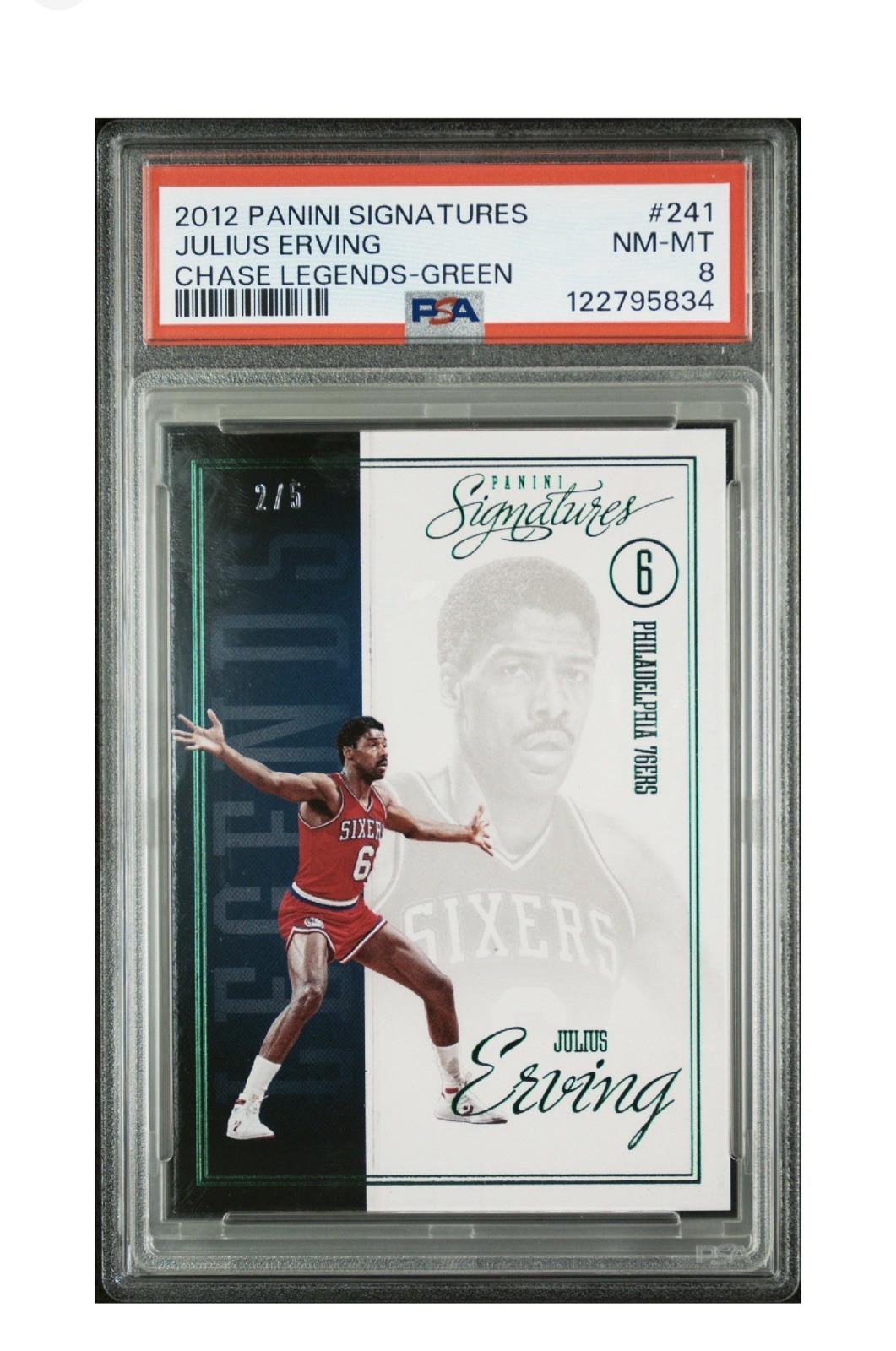 2012-13 Panini Signatures - Legends Julius Erving #243 Green /5