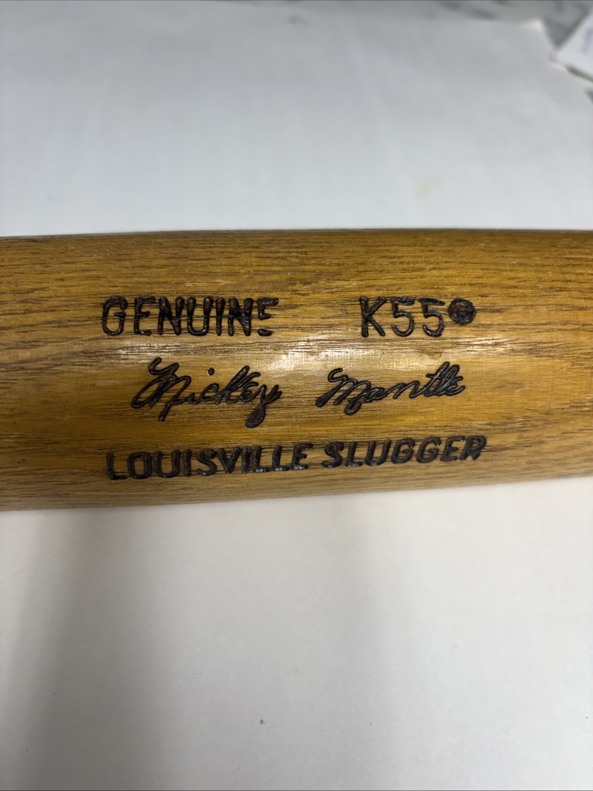 VINTAGE MICKEY MANTLE-LOUISVILLE SLUGGER  ASH 35” BAT H&B- 125-1K55 Powerized