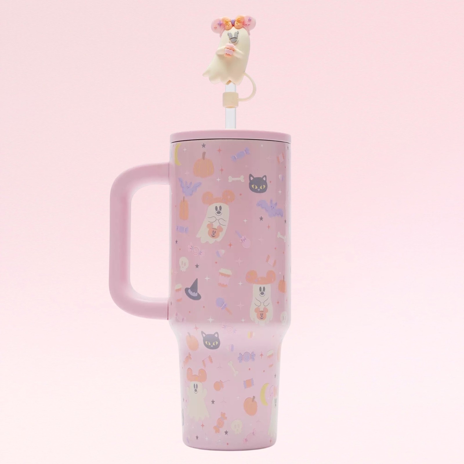 Disney Parks 2026 Minnie Cutie Ghost Topper Pink Pastel Halloween Tumbler - NEW Disney Parks 2026 Minnie Cutie Ghost Topper Pink Pastel Halloween Tumbler - NEW