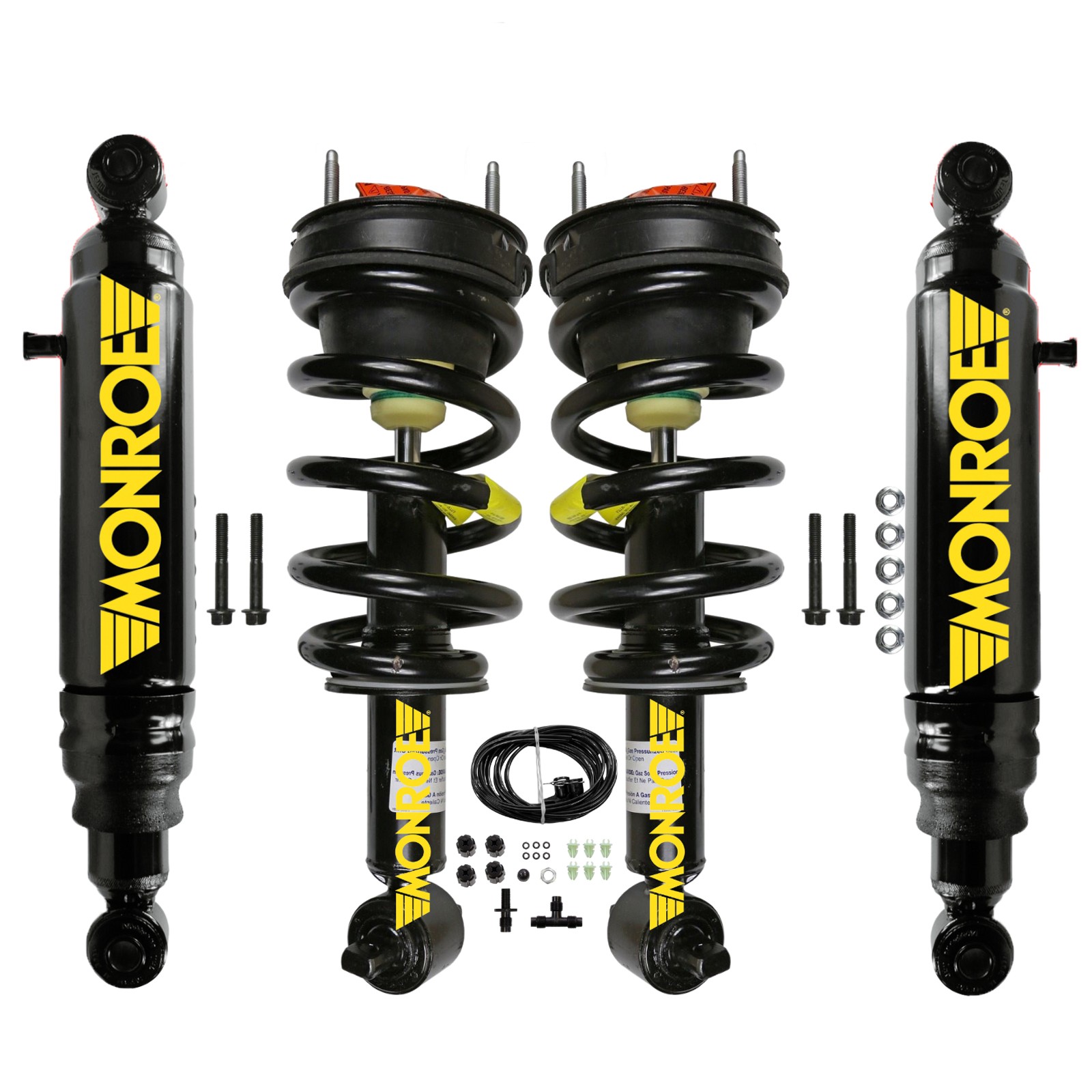 Monroe Set of 4 Front Suspension Struts & Rear Max Air Shocks For Chevrolet GMC
