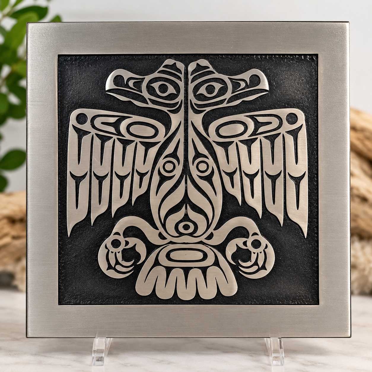 Vintage Orchard Studio Eagle Plaque British Columbia Canada Etched Aluminum