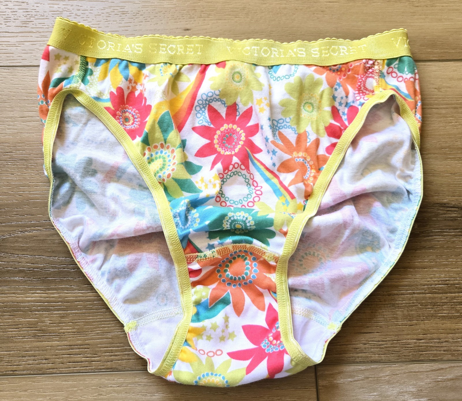 Vintage Victoria\'s Secret Signature Waistband 100% Cotton Hi-Leg Brief Panties S
