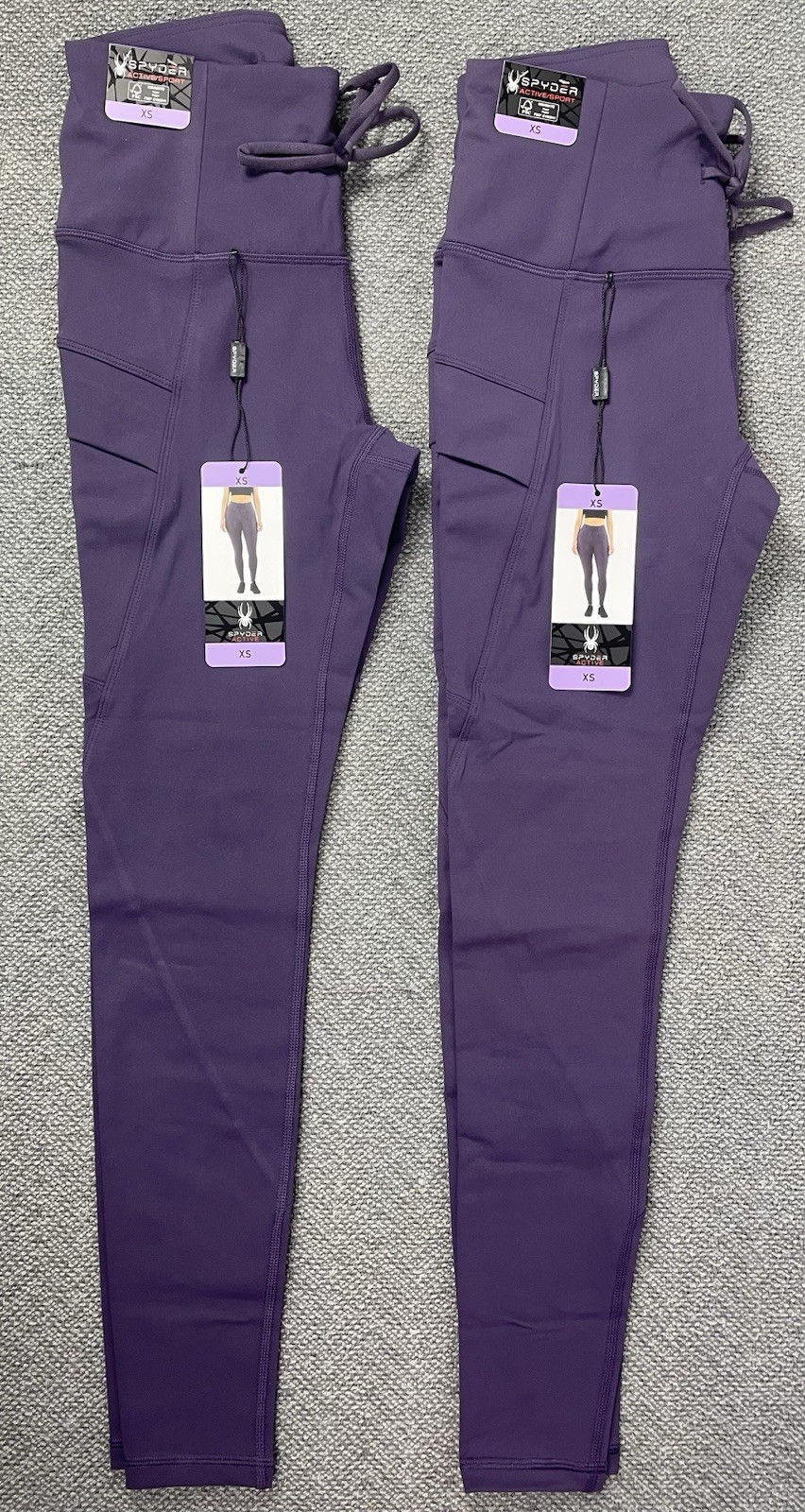 Spyder Women\'s Lot of 2 Purple XS Cargo Tights NWT