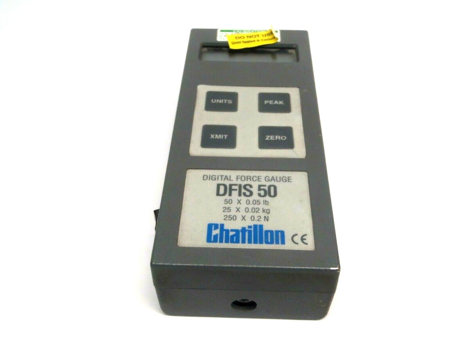 Chatillon DFIS 50 Gray Case Digital Force Gauge 50 x 0.05 lb 25 x 0.02 kg