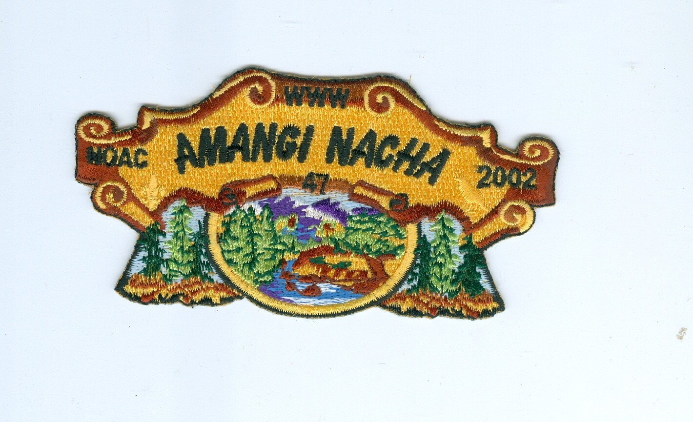 OA Lodge 47 Amangi Nacha NOAC 2002 flap pm OA Lodge 47 Amangi Nacha NOAC 2002 flap pm