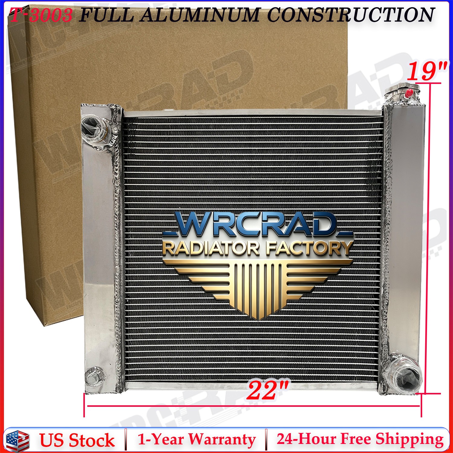 2 Rows Universal High Performance Aluminum Radiator For Chevy GM SBC BBC 22\
